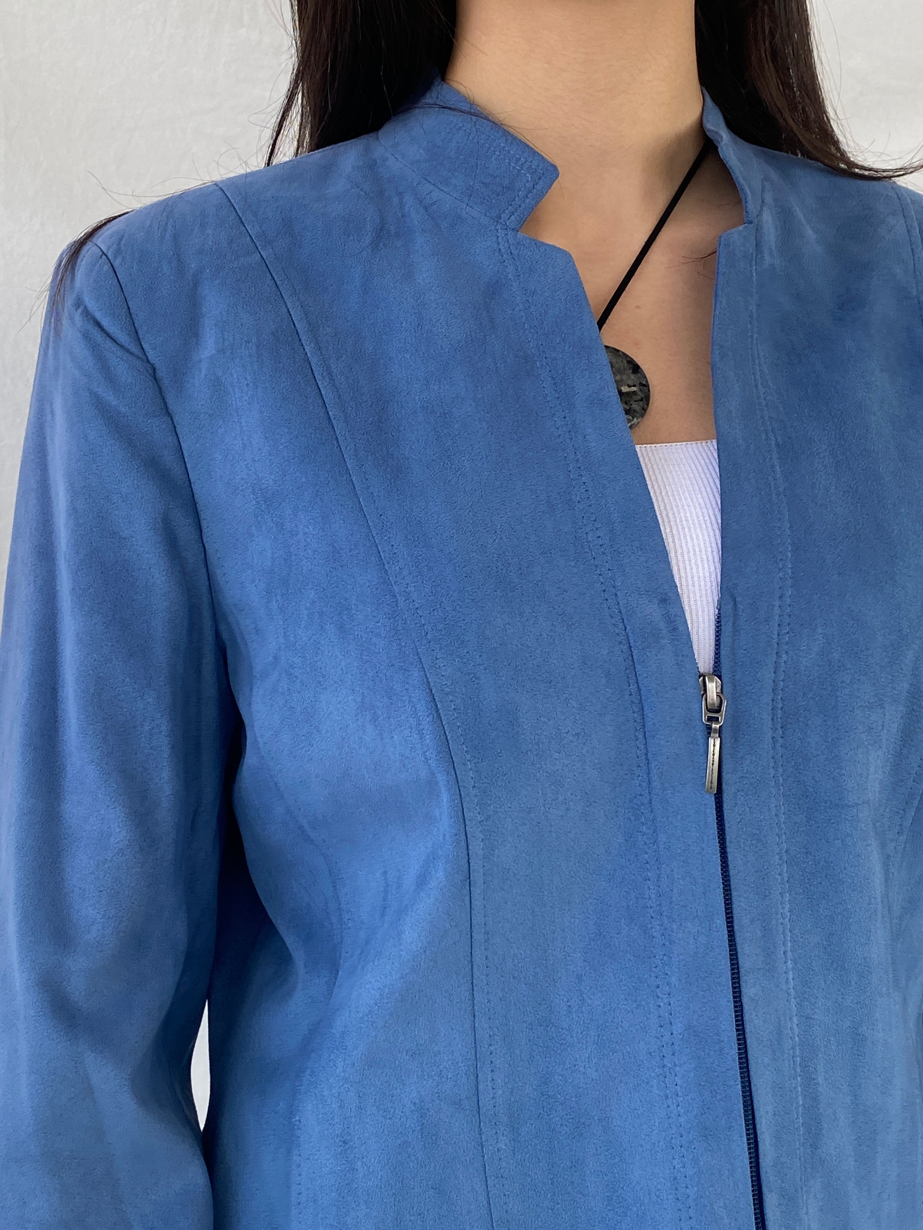 Y2K Gelco Zip Up Blue Women’s Blazer - M
