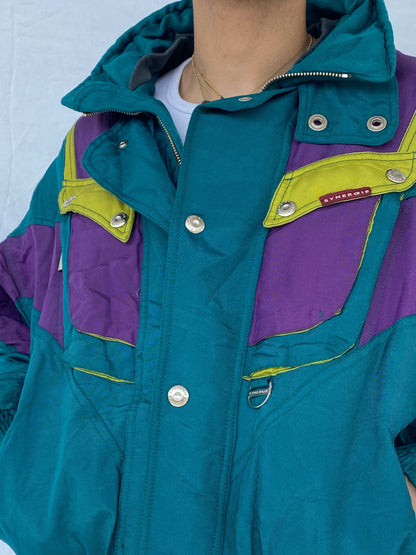 Vintage 80s Synergie Puffer Ski Jacket - Size XL - Balagan Vintage Ski Jacket 80s, 90s, Abdullah, ski jacket, winter