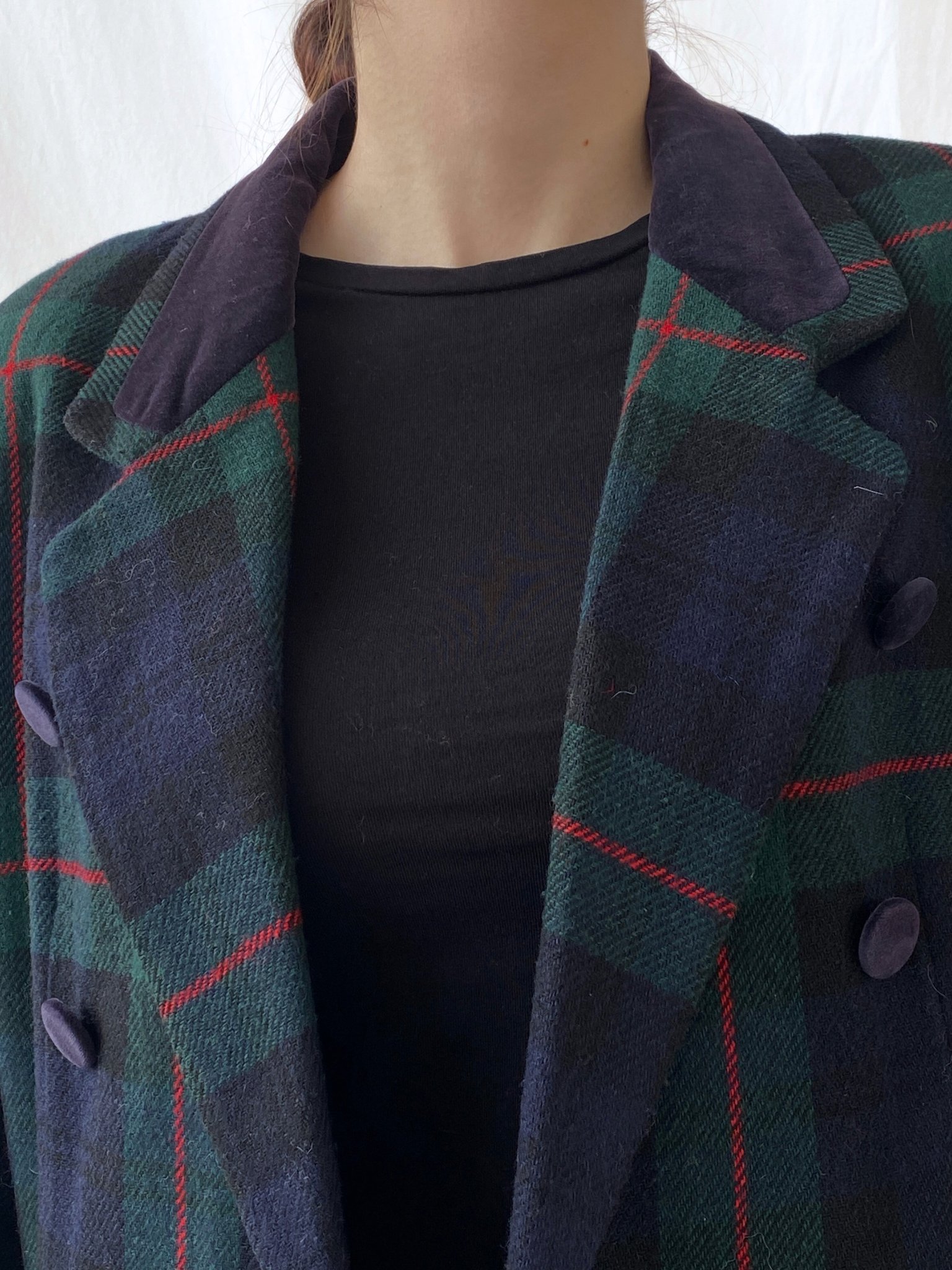 Vintage Norton McNaughton Petites Wool Blend Plaid Women’s Blazer - L