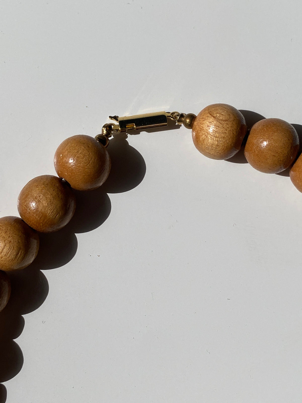 Vintage 90s Wood Bead Statement Necklace – Neutral Tones Gold Accents Pendant Necklace Vintage 90s Wood Bead Statement Necklace – Neutral Tones Gold Accents Pendant Necklace