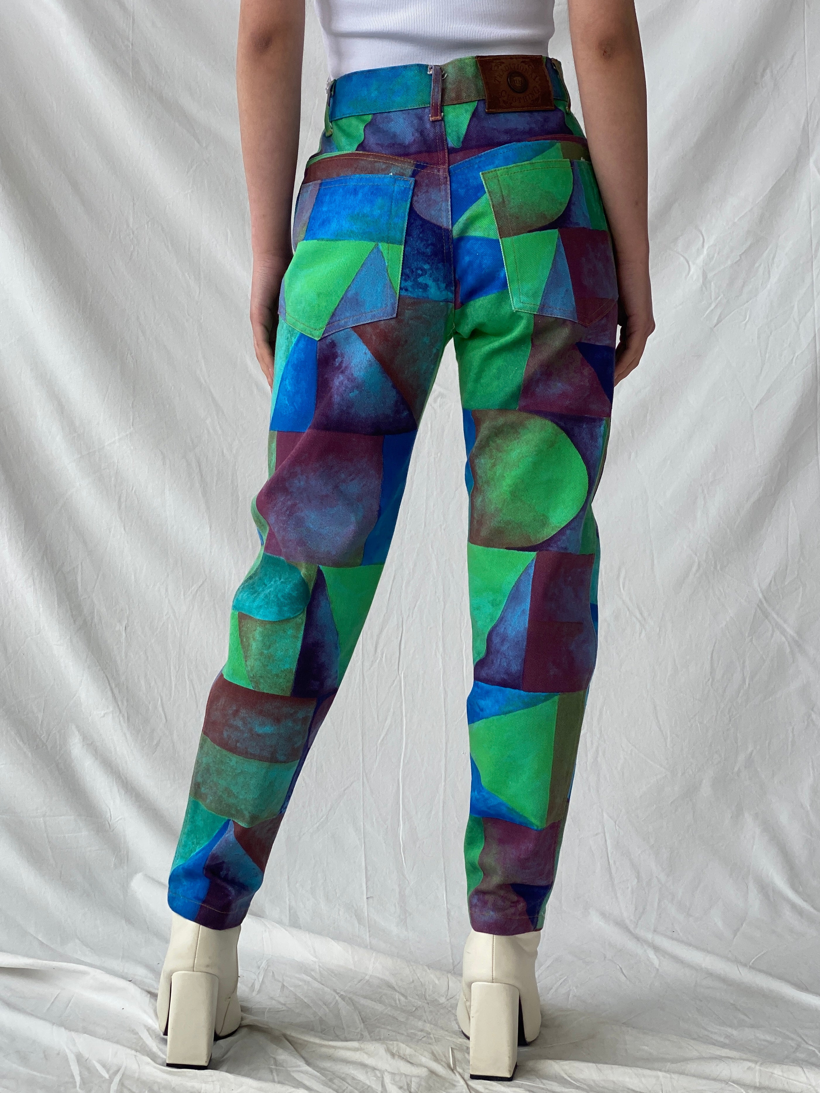 Vintage Capricci Abstract Multicolored Jeans - 34EUR