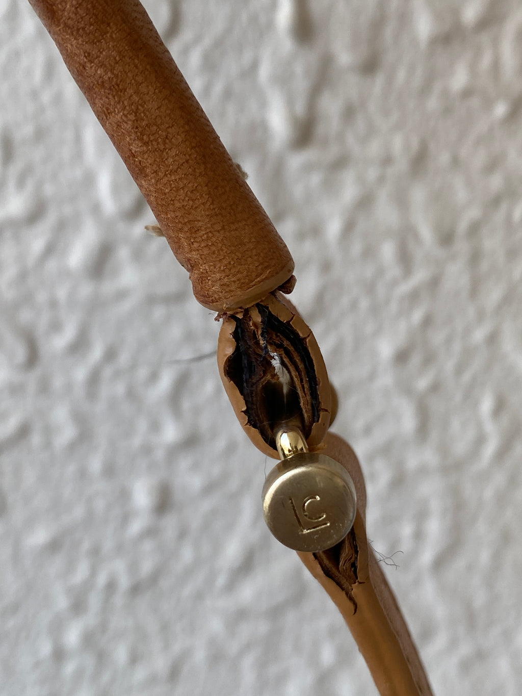 Liz Claiborne Genuine Leather Shoulder Bag Tan Hobo Mini Purse