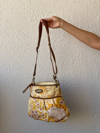 Y2K Spartina Daufuskie Island Floral Yellow Adjustable Strap Bag