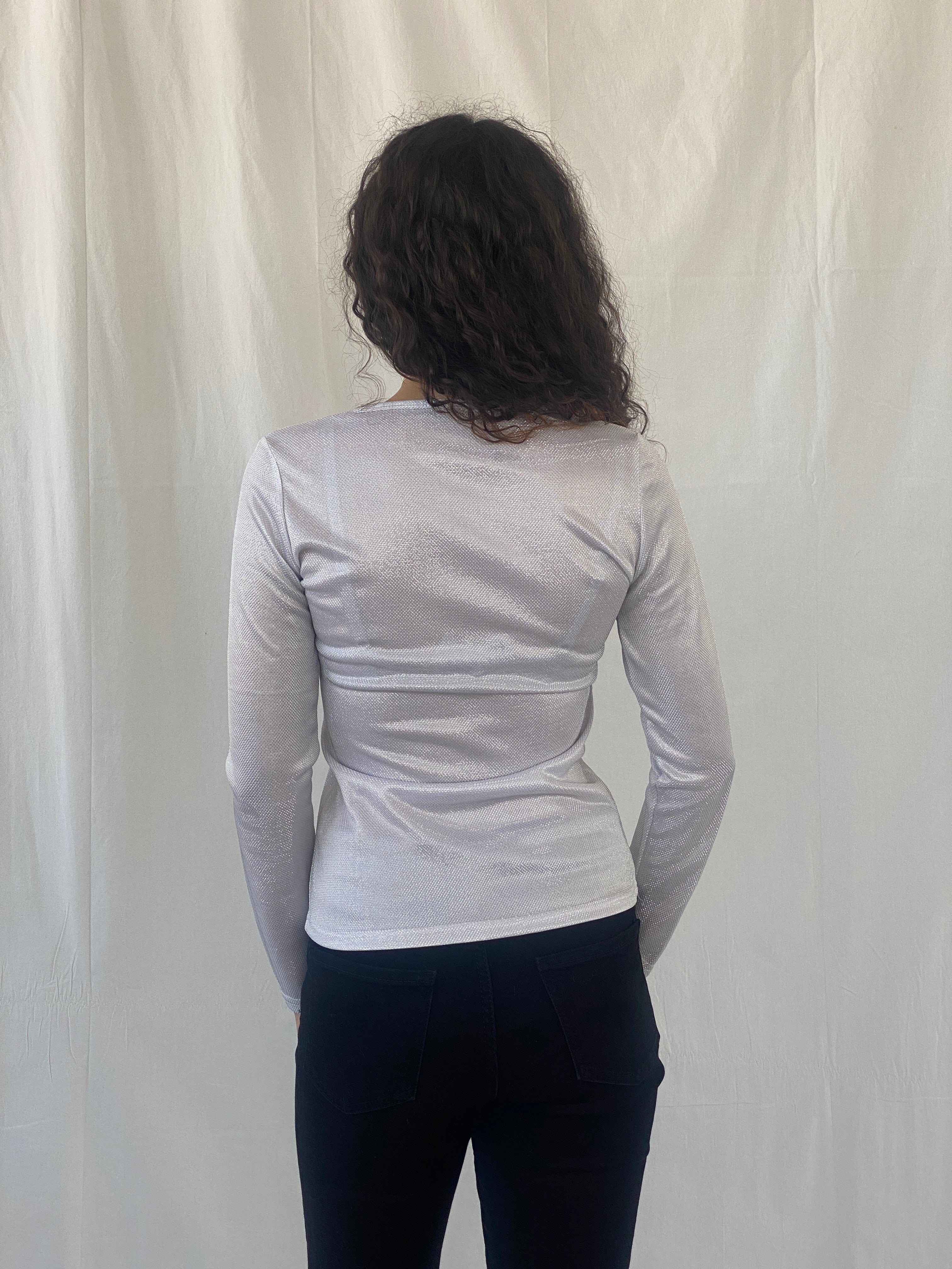 Y2K Bill Bird Shimmery Women’s Full Sleeve Top - S