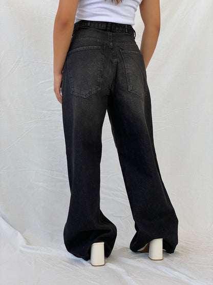 NWT Alien Baggy Black High Rise Streetwear Jeans - 36EUR