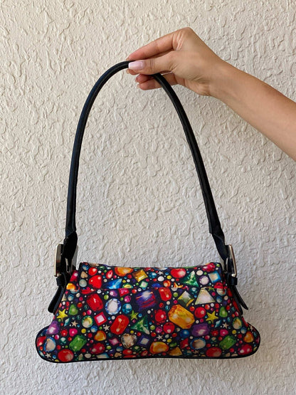 Statement Vintage Y2K Patrick Cox Multi-colored Beaded Shoulder Bag - Balagan Vintage Shoulder Bag bag, beaded bag, embellished bag, handbag, NEW IN, shoulder bag, vintage bags