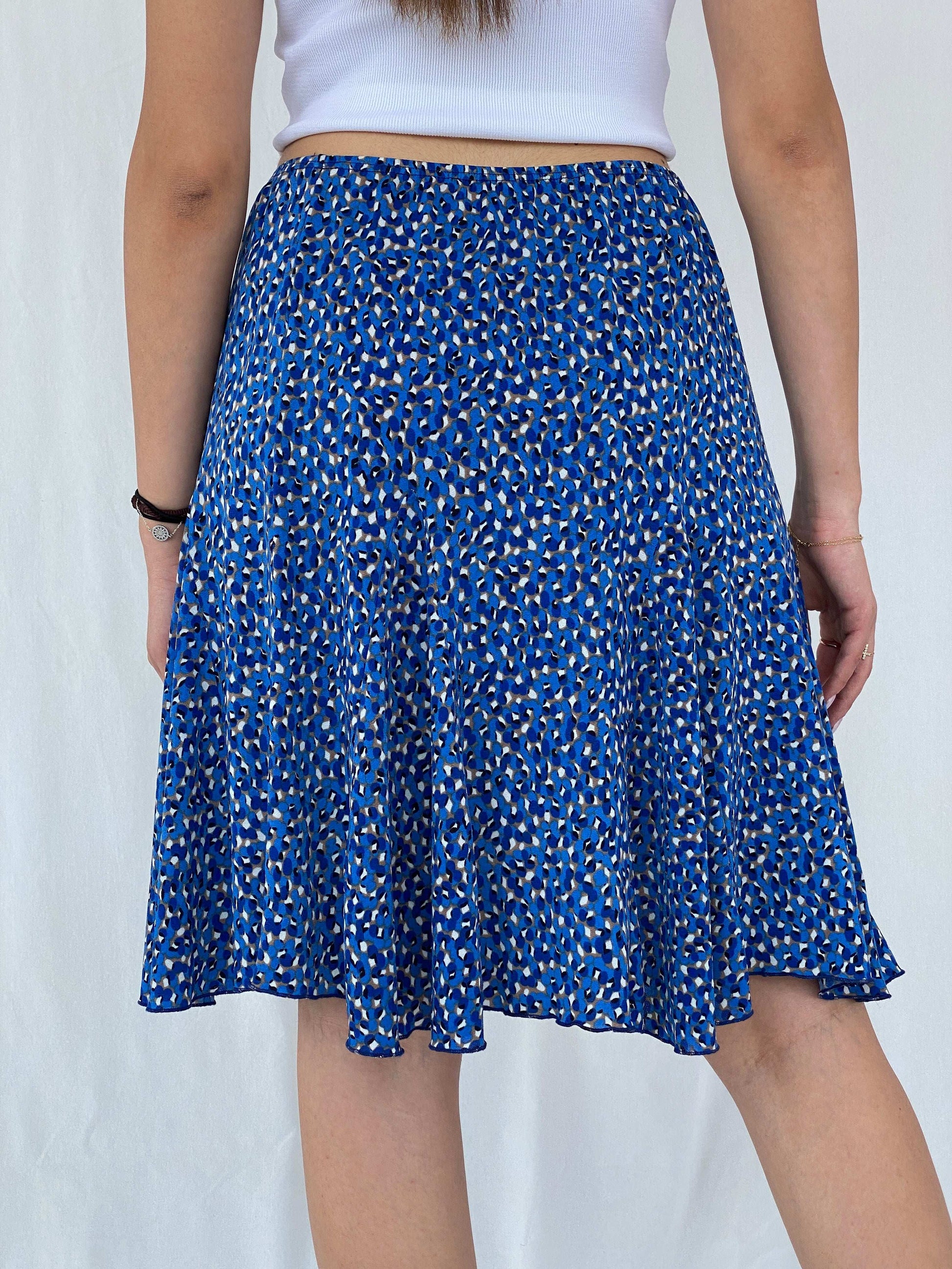 Vintage 80s/90s RHETORIQUE Blue Midi Skirt - Balagan Vintage Midi Skirt 80s, 90s, Juana, midi skirt, NEW IN, women skirt