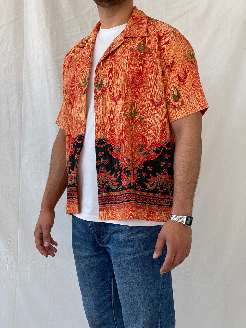 Vintage 90s CITY STREETS Men’s Short Sleeve Hawaiian Print Shirt - L