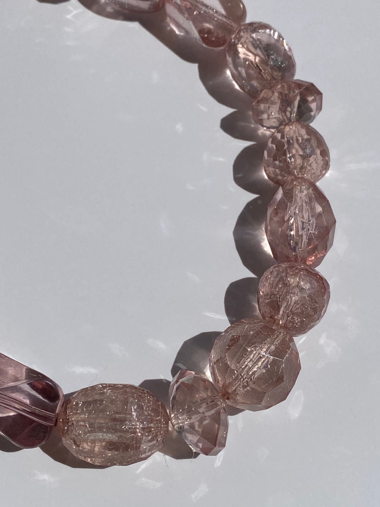 Vintage Y2K Banana Republic Pink Chunky Acrylic Bead Necklace