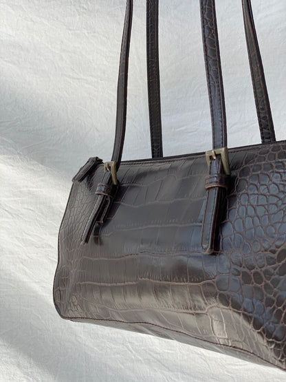 Vintage Y2K T2 Dark Brown Shoulder Bag