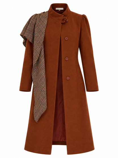 Vintage 80s/90s Fashions by JILL Rust Brown Structured Tailored Coat - S