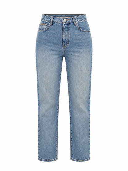 Vintage 90s Calvin Klein Light Wash High-Waisted Straight Leg Jeans – 40EUR