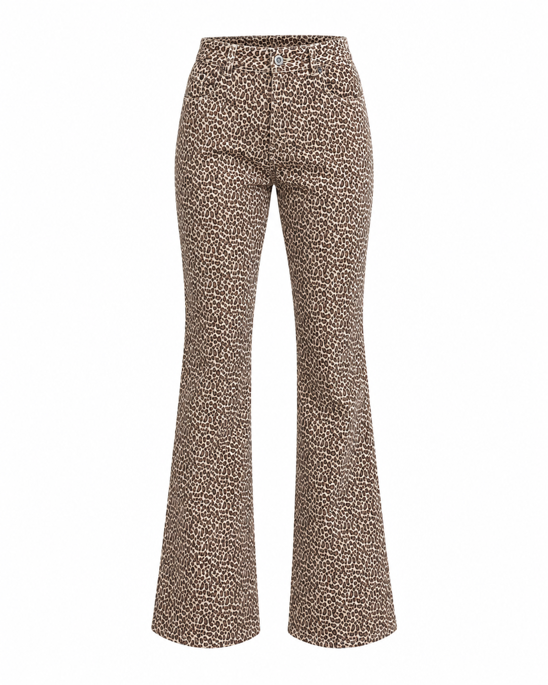 Vintage Y2K GAP Leopard Print Straight Leg Jeans Brown Animal Print - S