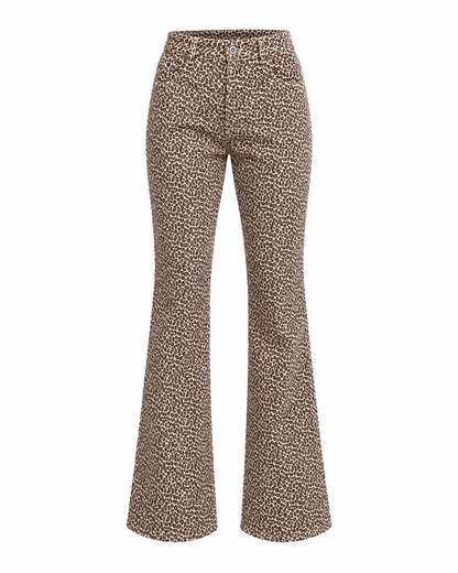 Vintage Y2K GAP Leopard Print Straight Leg Jeans Brown Animal Print - S