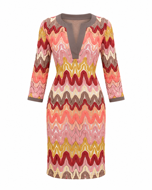Vintage Y2K Avalanche Multicolor Crochet Lace Sheer Boho Midi Dress - S
