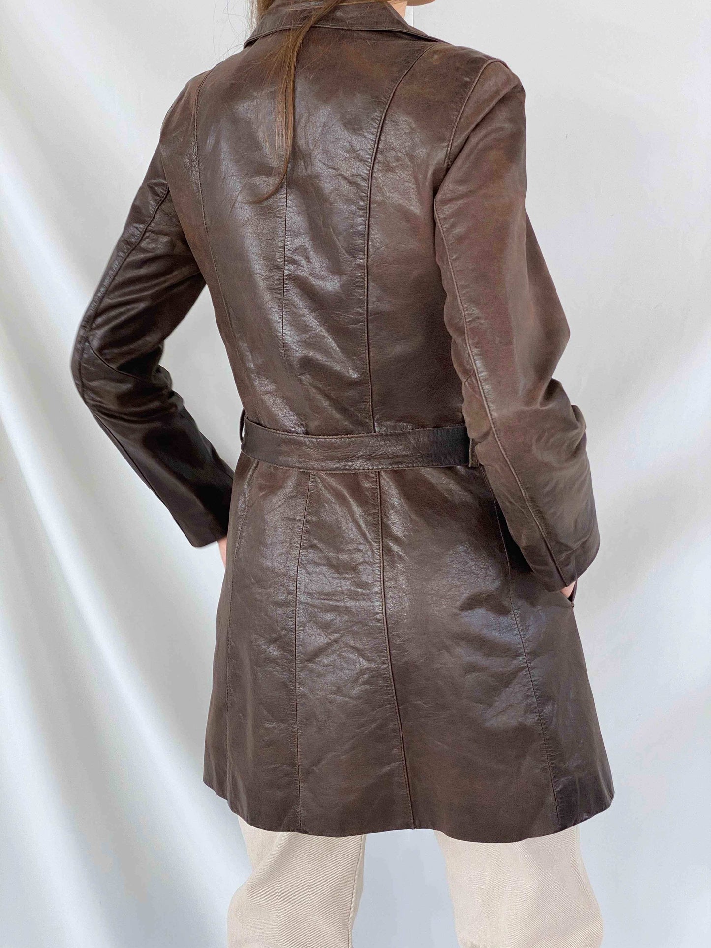 Vintage Oakwood genuine leather jacket - Balagan Vintage Leather Jacket brown leather, coat, genuine leather, jacket, leather, leather coat, leather jacket, winter