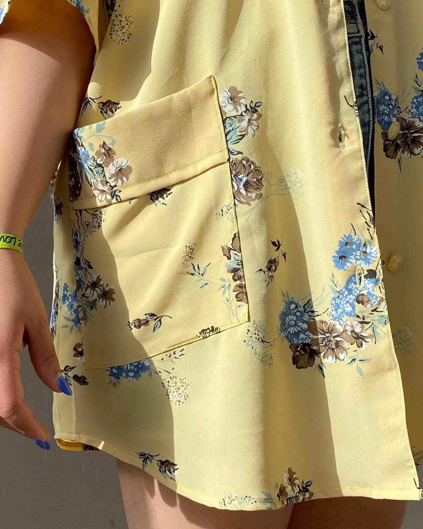 Vintage oversized floral shirt - Balagan Vintage Half Sleeve Shirt shirt