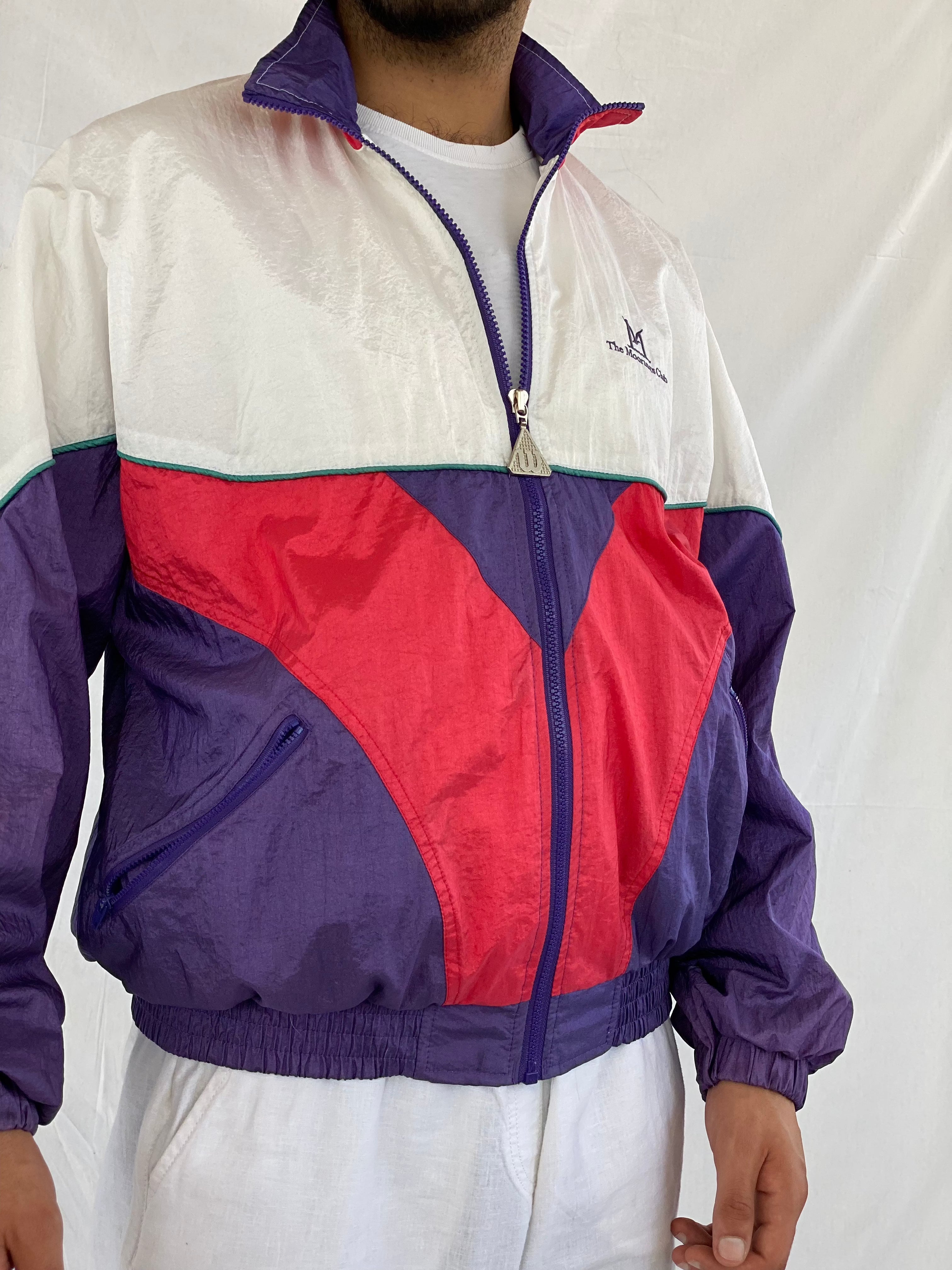 Vintage 90s Wilson Windbreaker Jacket - Balagan Vintage Windbreaker Jacket 00s, 80s, 90s, festival wear, nylon, outerwear, oversized, streetwear, techno, techno wear, Top, unisex, vintage, vintage windbreaker, windbreaker, windbreaker jacket, women