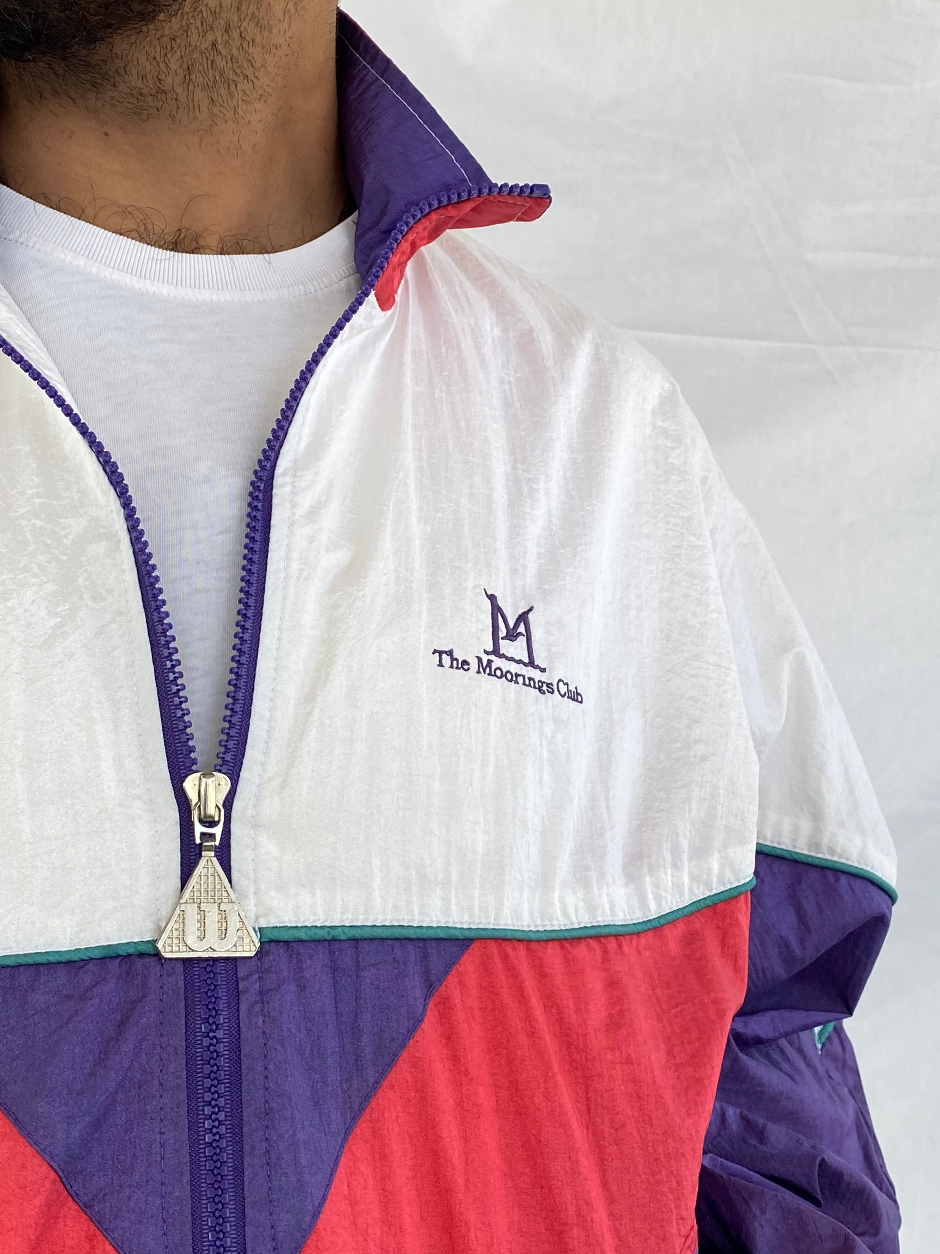 Vintage 90s Wilson Windbreaker Jacket - Balagan Vintage Windbreaker Jacket 00s, 80s, 90s, festival wear, nylon, outerwear, oversized, streetwear, techno, techno wear, Top, unisex, vintage, vintage windbreaker, windbreaker, windbreaker jacket, women