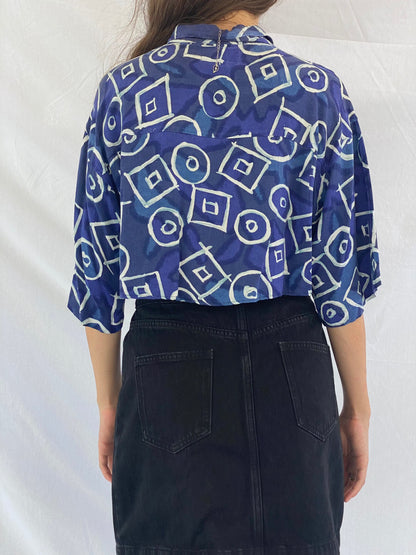 Vintage SHAH~SAFARI Reworked Cropped Shirt - Balagan Vintage Cropped Shirt 00s, 90s, crazy print, cropped Hawaiian shirt, Cropped shirt, half sleeve shirt, Hawaiian shirt, oversized shirt, prints, reworked shirt, shirt, shirts, Top, unisex shirts, vintage cropped shirt, women, women top, Y2K