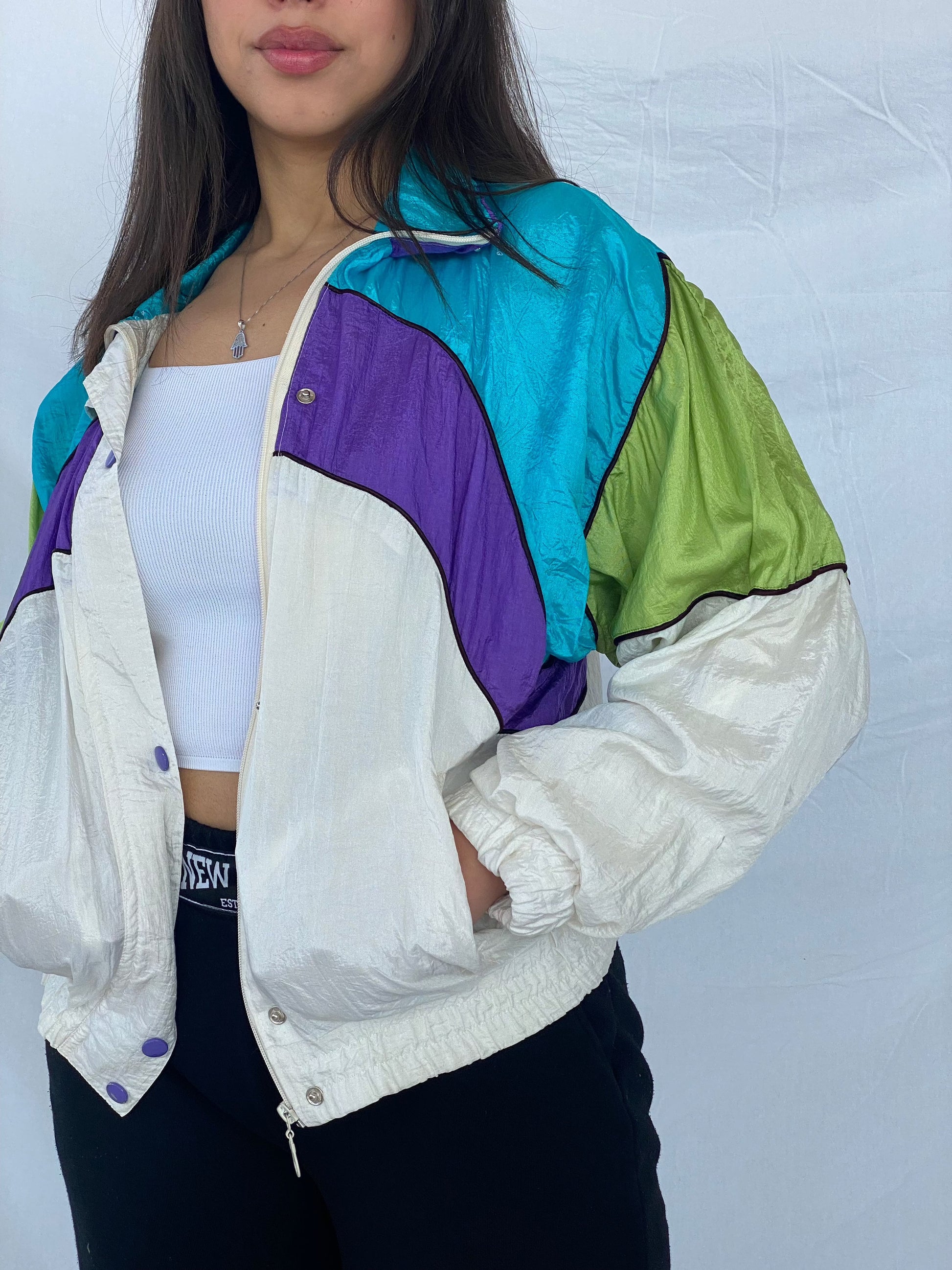 Vintage Wear 28 Seen Windbreaker Jacket - Balagan Vintage Windbreaker Jacket 90s, jacket, nylon, outerwear, vintage, windbreaker, windbreaker jacket