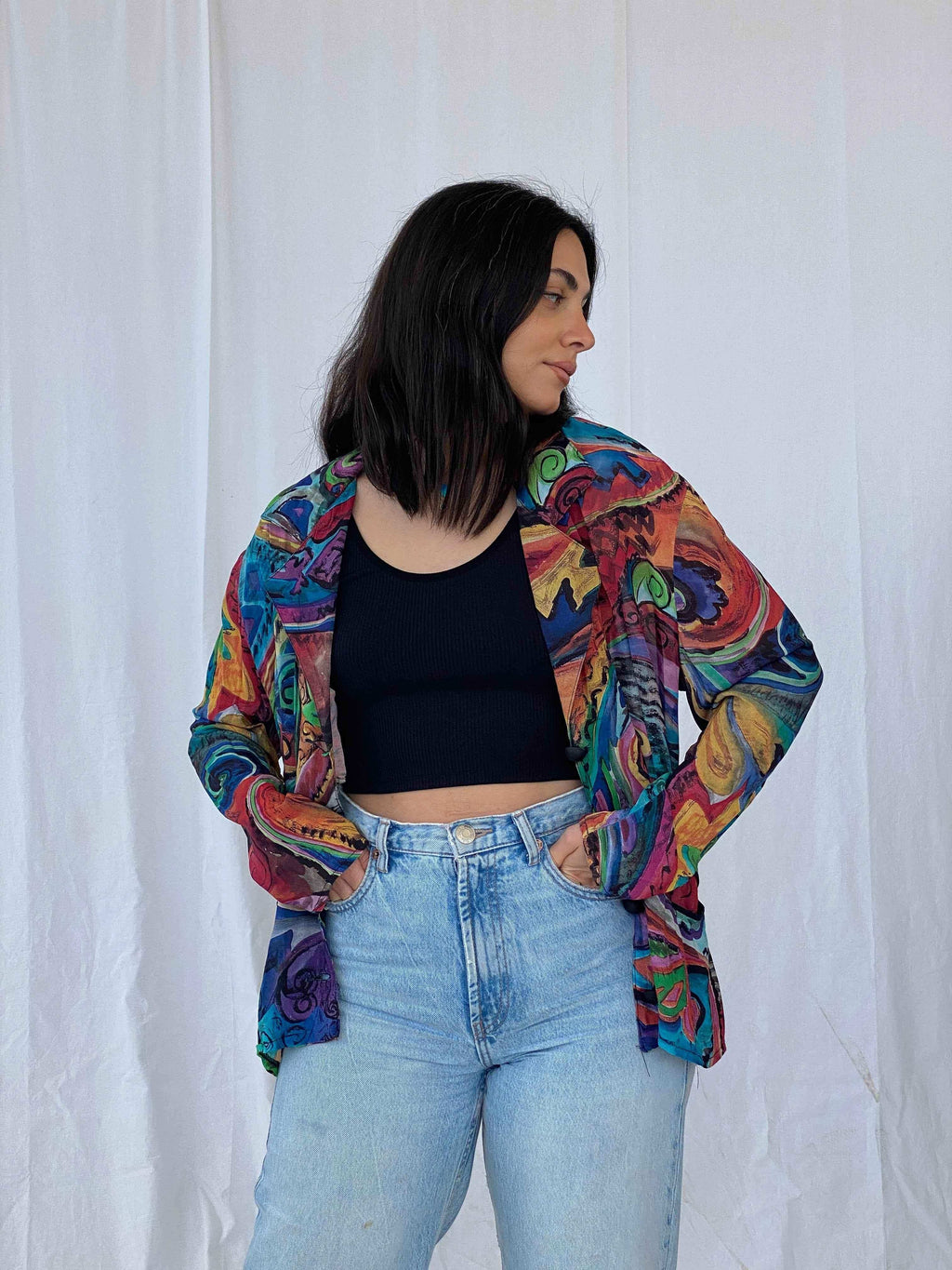 Vintage Printed Full Sleeve Shirt - Balagan Vintage Full Sleeve Shirt 90s, Batoul, full sleeve shirt, print, printed shirt