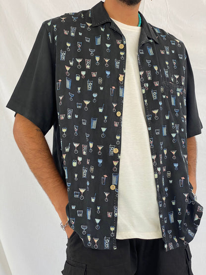 Vintage Nat Nast Luxury Originals Silk Shirt - Balagan Vintage Half Sleeve Shirt 00s, 90s, print, retro, shirt, shirts, streetwear, summer, techno, techno wear, unisex, unisex shirts, vintage, vintage prints