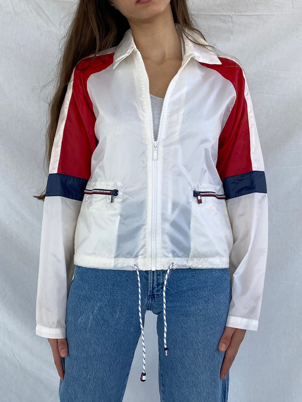Tommy Jeans Windbreaker Jacket - Balagan Vintage Windbreaker Jacket 00s, outerwear, Tommy hilfiger, Tommy jeans, vintage, vintage windbreaker, windbreaker, windbreaker jacket, women