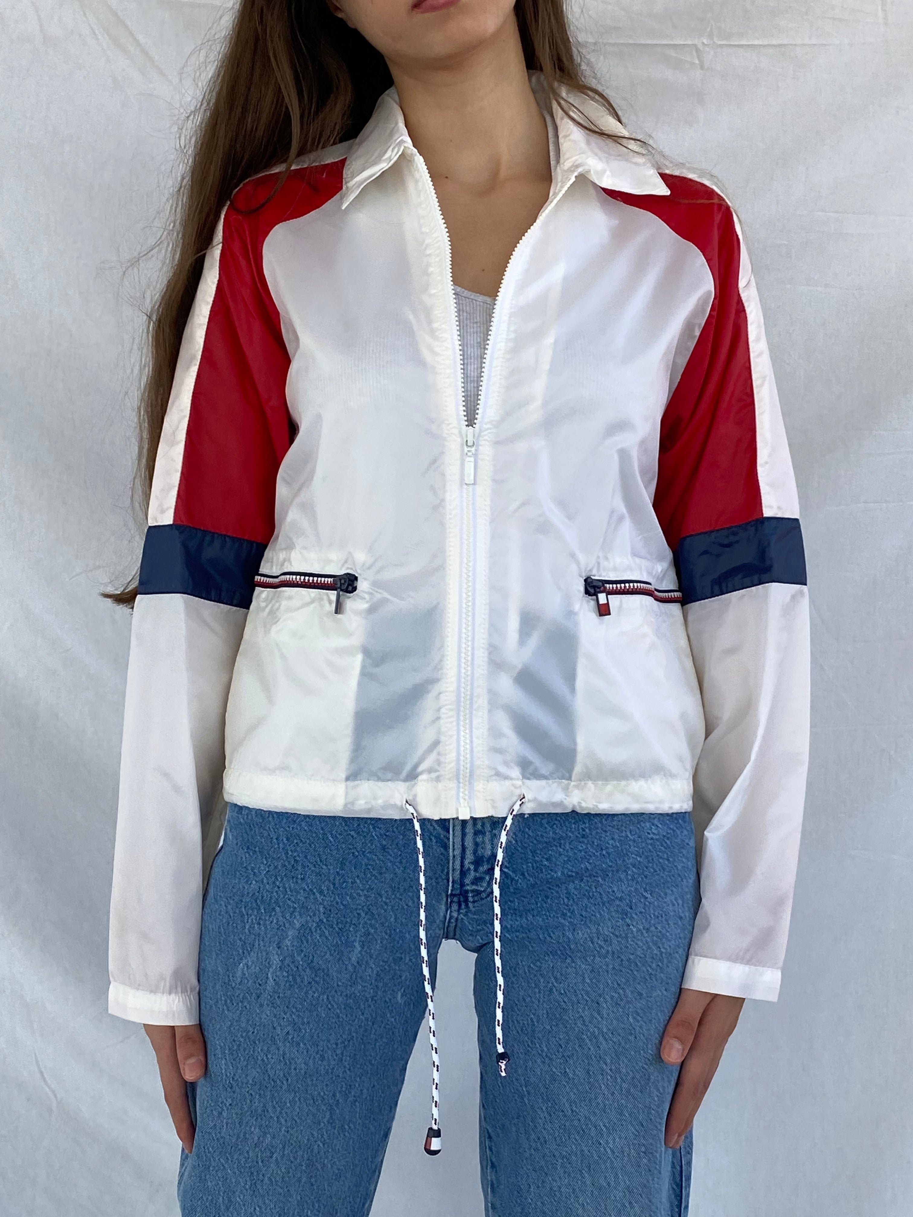 Tommy Jeans Windbreaker Jacket - Balagan Vintage Windbreaker Jacket 00s, outerwear, Tommy hilfiger, Tommy jeans, vintage, vintage windbreaker, windbreaker, windbreaker jacket, women