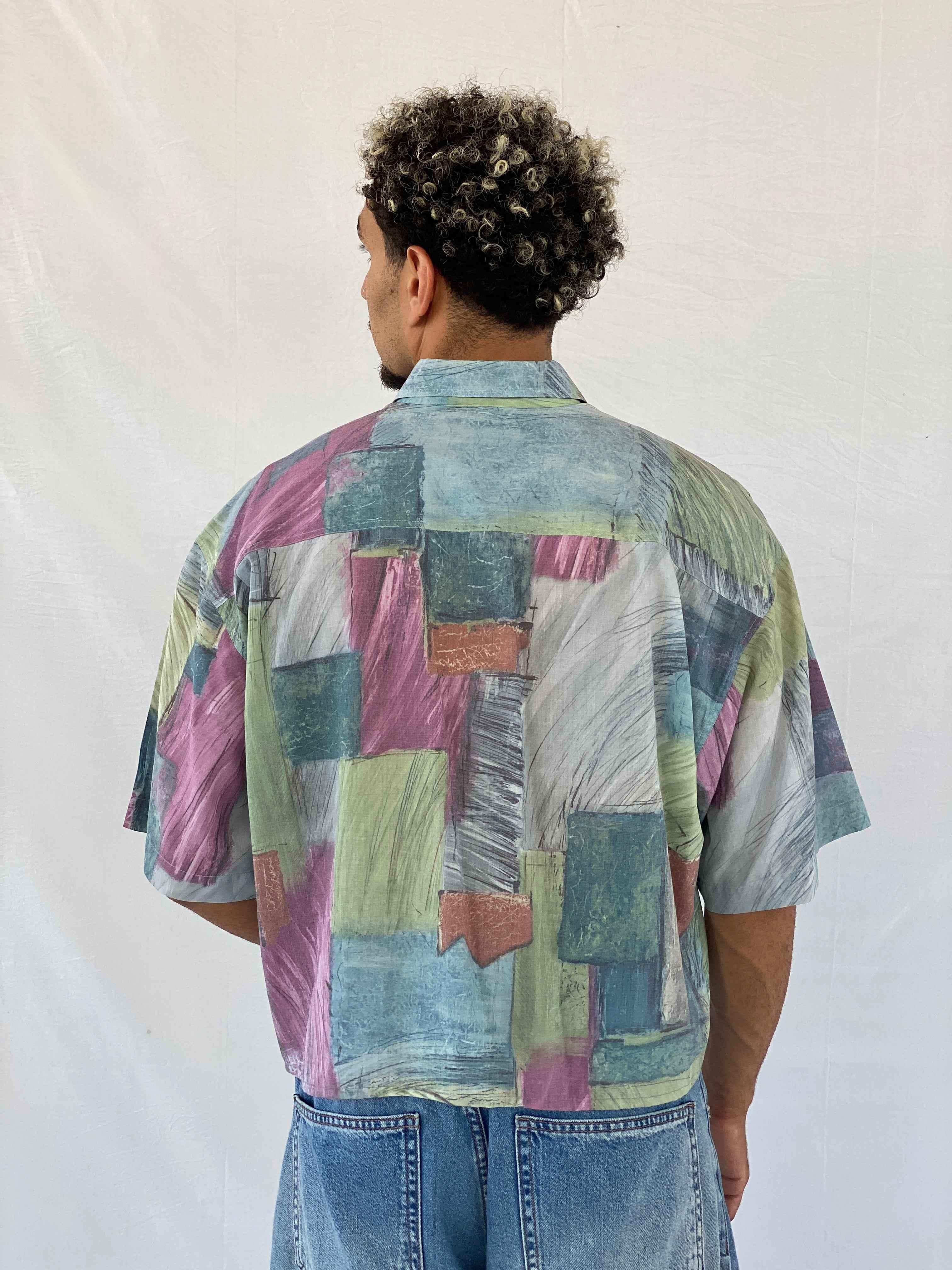 Vintage Angelo Ritrico Cropped Shirt - Balagan Vintage Half Sleeve Shirt 00s, 90s, Abdullah, half sleeve shirt, men, NEW IN