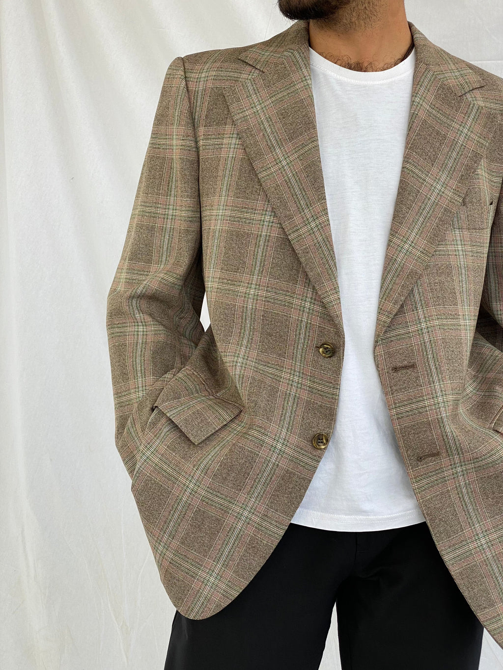 Vintage CRICKTEER Plaid Blazer - Balagan Vintage Blazer 00s, 90s, blazer, formal, full sleeve blazer, men blazer, plaid