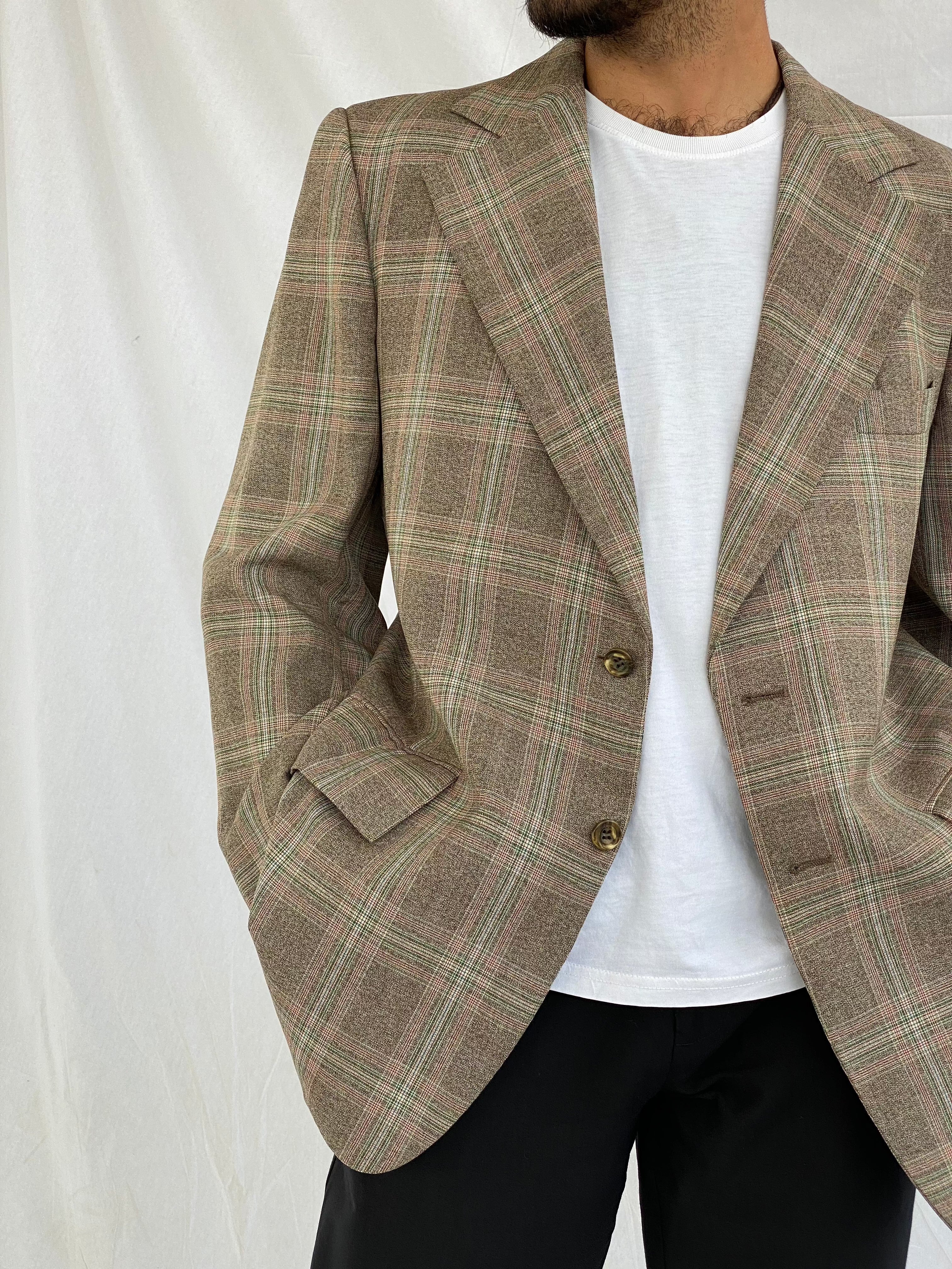 Vintage CRICKTEER Plaid Blazer - Balagan Vintage Blazer 00s, 90s, blazer, formal, full sleeve blazer, men blazer, plaid