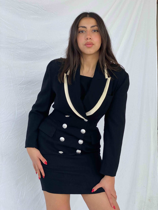 Vintage HabitCommode Blazer Dress - Balagan Vintage Blazer Dress 90s, black dress, blazer, dress, outerwear