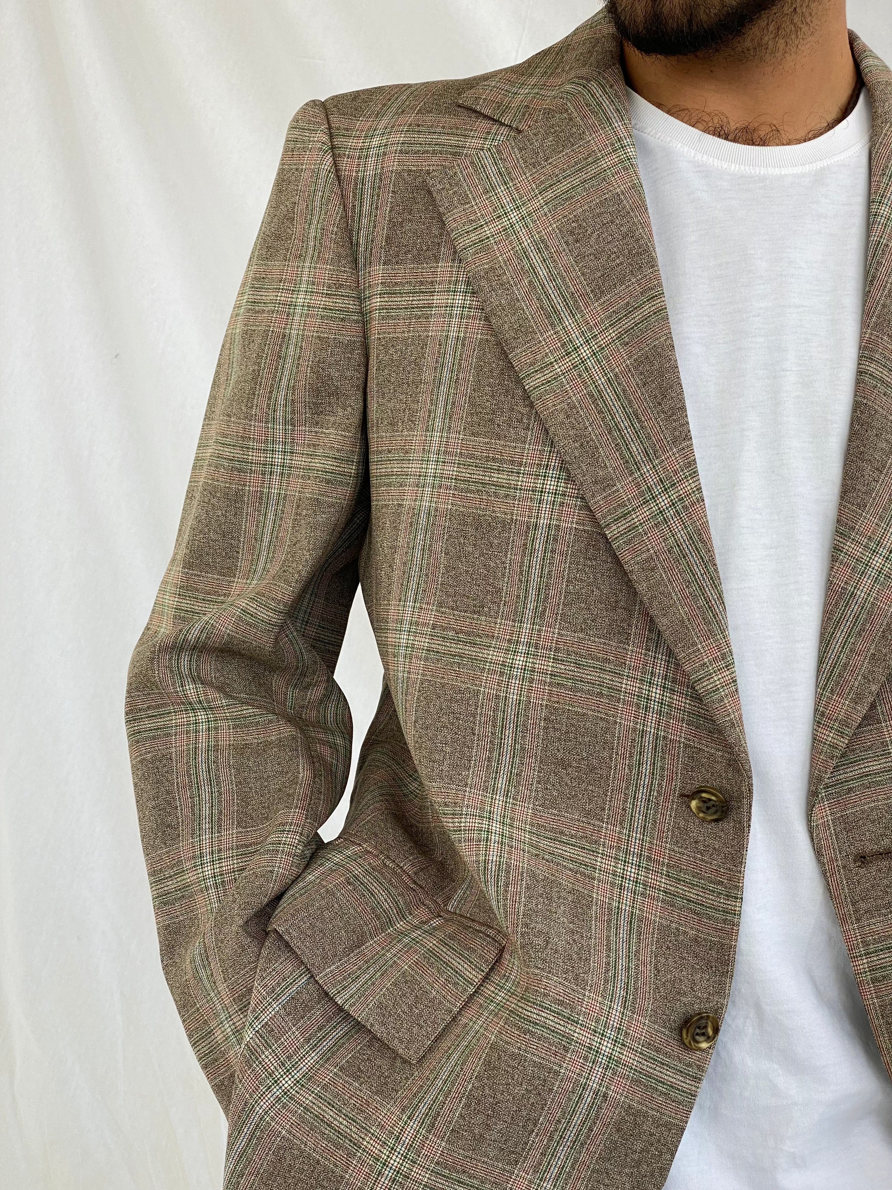 Vintage CRICKTEER Plaid Blazer - Balagan Vintage Blazer 00s, 90s, blazer, formal, full sleeve blazer, men blazer, plaid