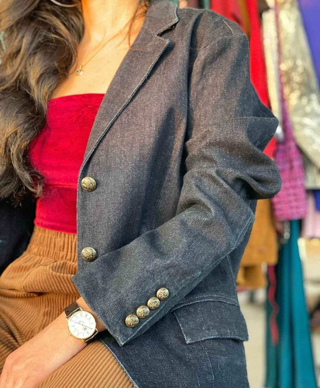 Ralph Lauren Denim Blazer - Balagan Vintage Blazer 00s, 90s, blazer, outerwear, Ralph Lauren, vintage, vintage blazer, women, Y2K