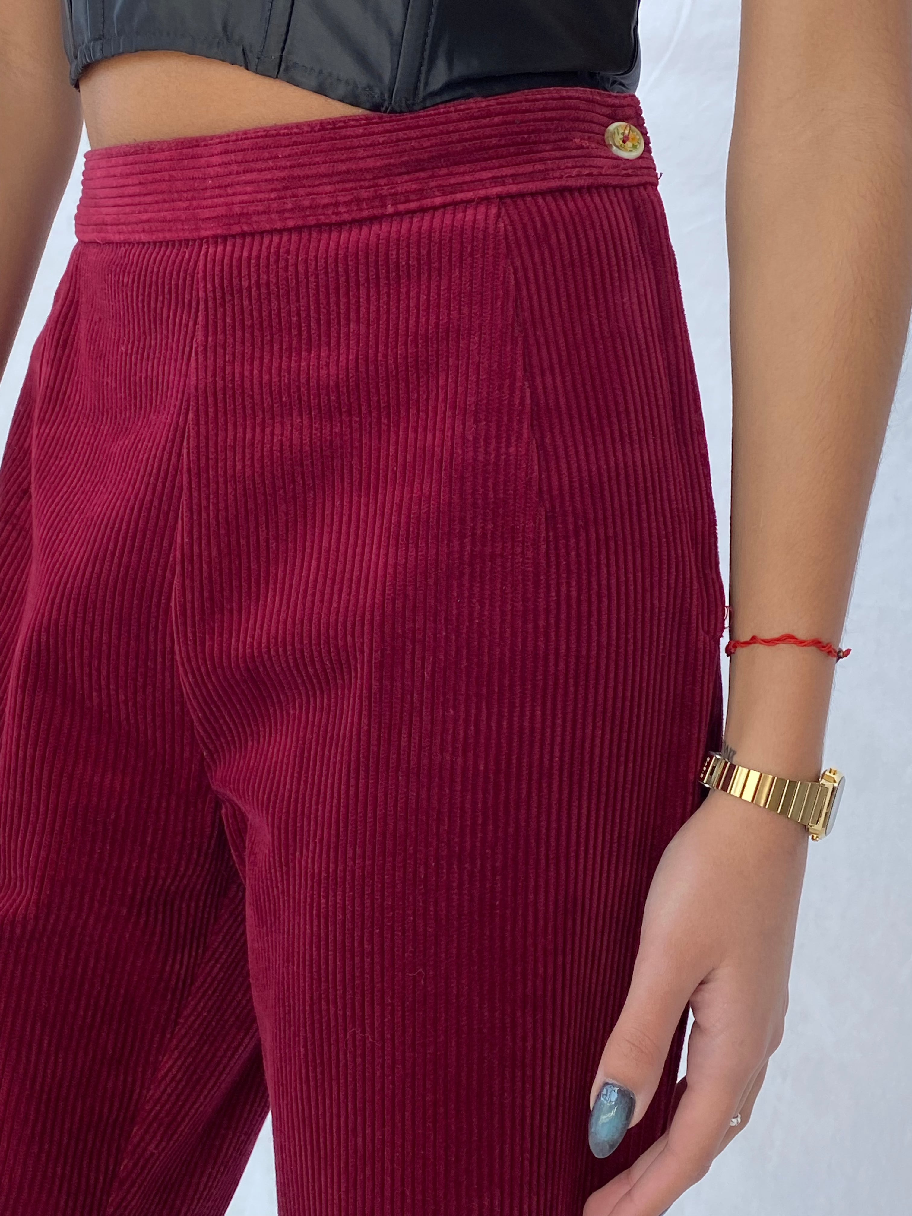 Vintage Victorian Garden Corduroy Pants - Balagan Vintage Corduroy Pants 90s, corduroy, corduroy pants, outerwear