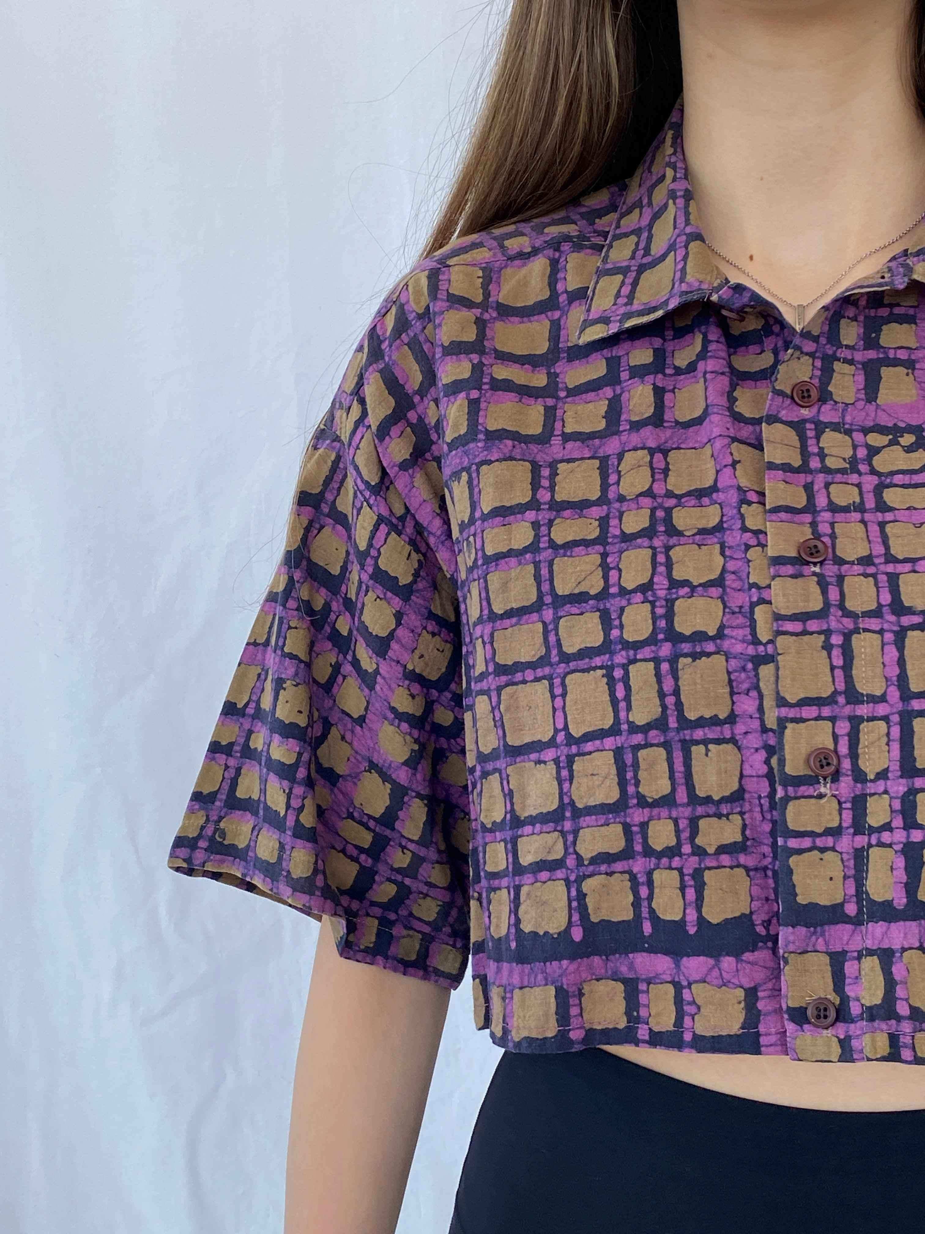 Vintage Frank Cropped Shirt - Balagan Vintage Cropped Shirt 90s, cotton, cropped, Cropped shirt, Mira, printed shirt