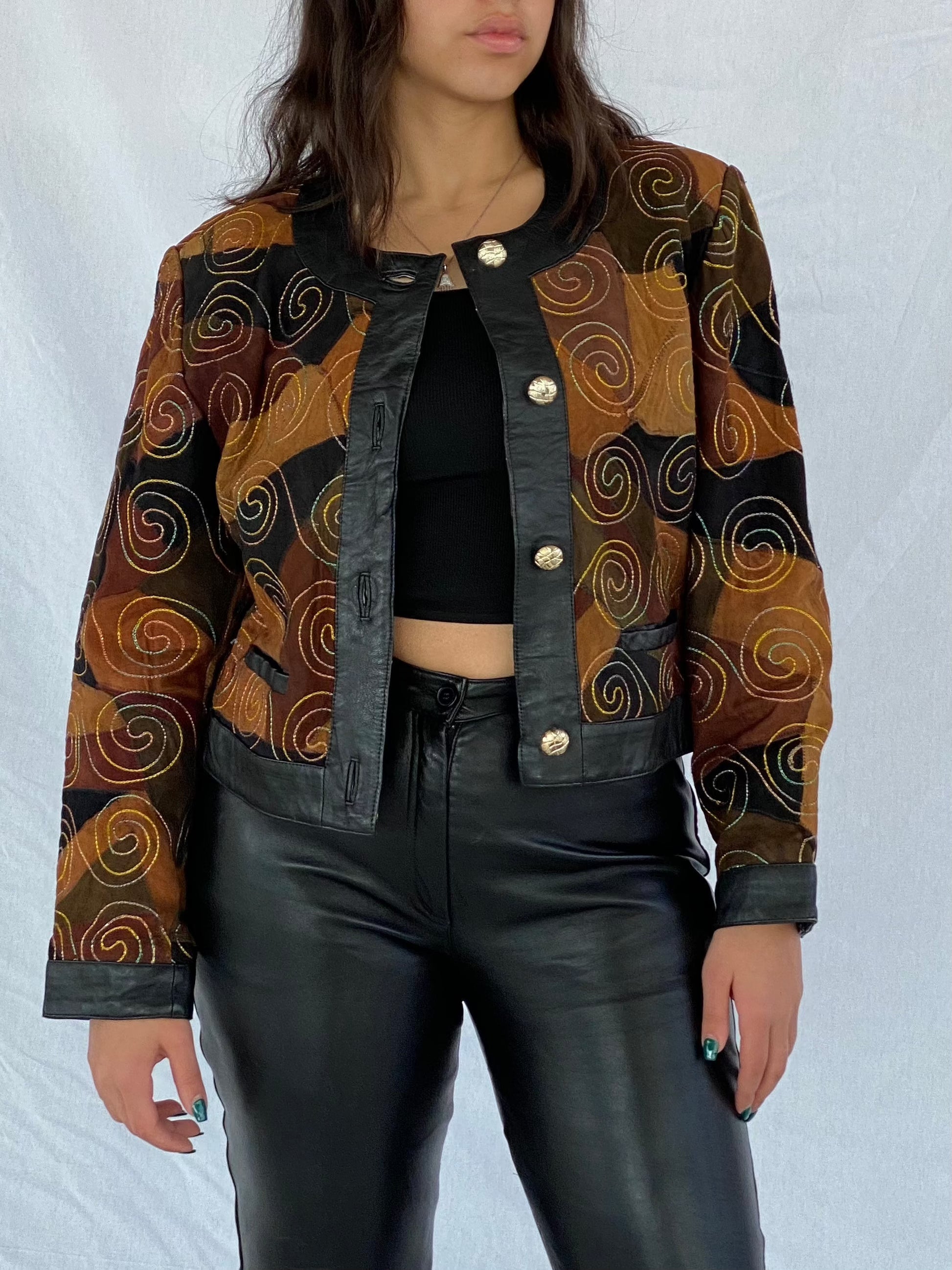 Vintage 80s GIORGIO MOBIANI Leather Jacket - Balagan Vintage Leather Jacket 80s, 90s, genuine leather, genuine leather jacket, leather, leather jacket, vintage, vintage jacket