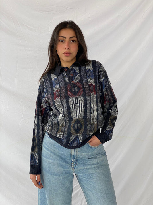 Vintage Knitted Sweater - Balagan Vintage Sweater 90s, knitted sweater, outerwear, sweater