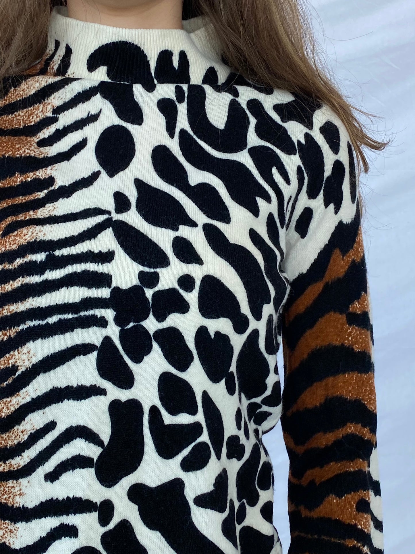 Vintage Designers Original Top - Balagan Vintage Full Sleeve Top 00s, animal print, full sleeve top