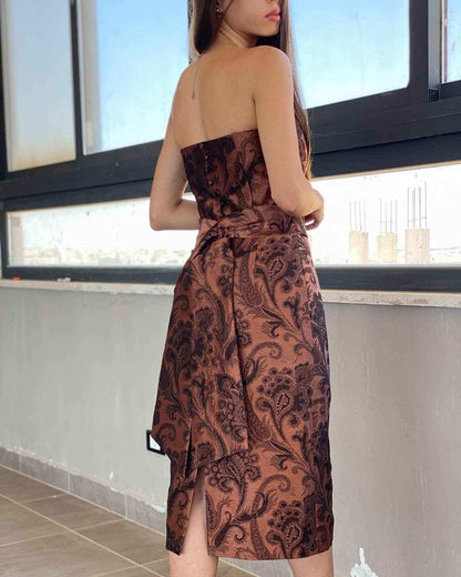 Gorgeous 00s Kaliko Jacquard Dress - Balagan Vintage Midi Dress 00s, 00s dress, dress, formal dress, midi dress, vintage, vintage dress, vintage prints, women