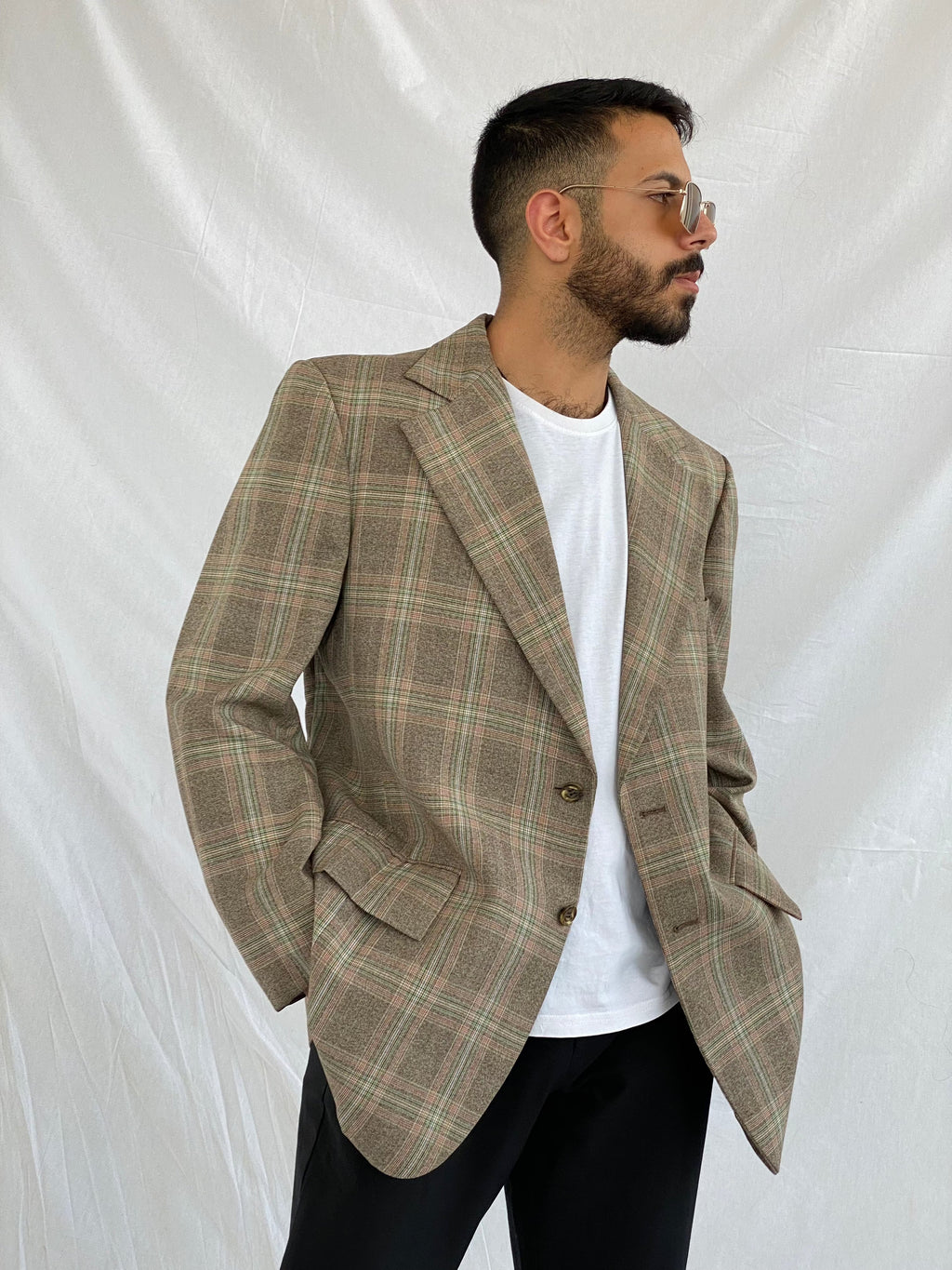 Vintage CRICKTEER Plaid Blazer - Balagan Vintage Blazer 00s, 90s, blazer, formal, full sleeve blazer, men blazer, plaid