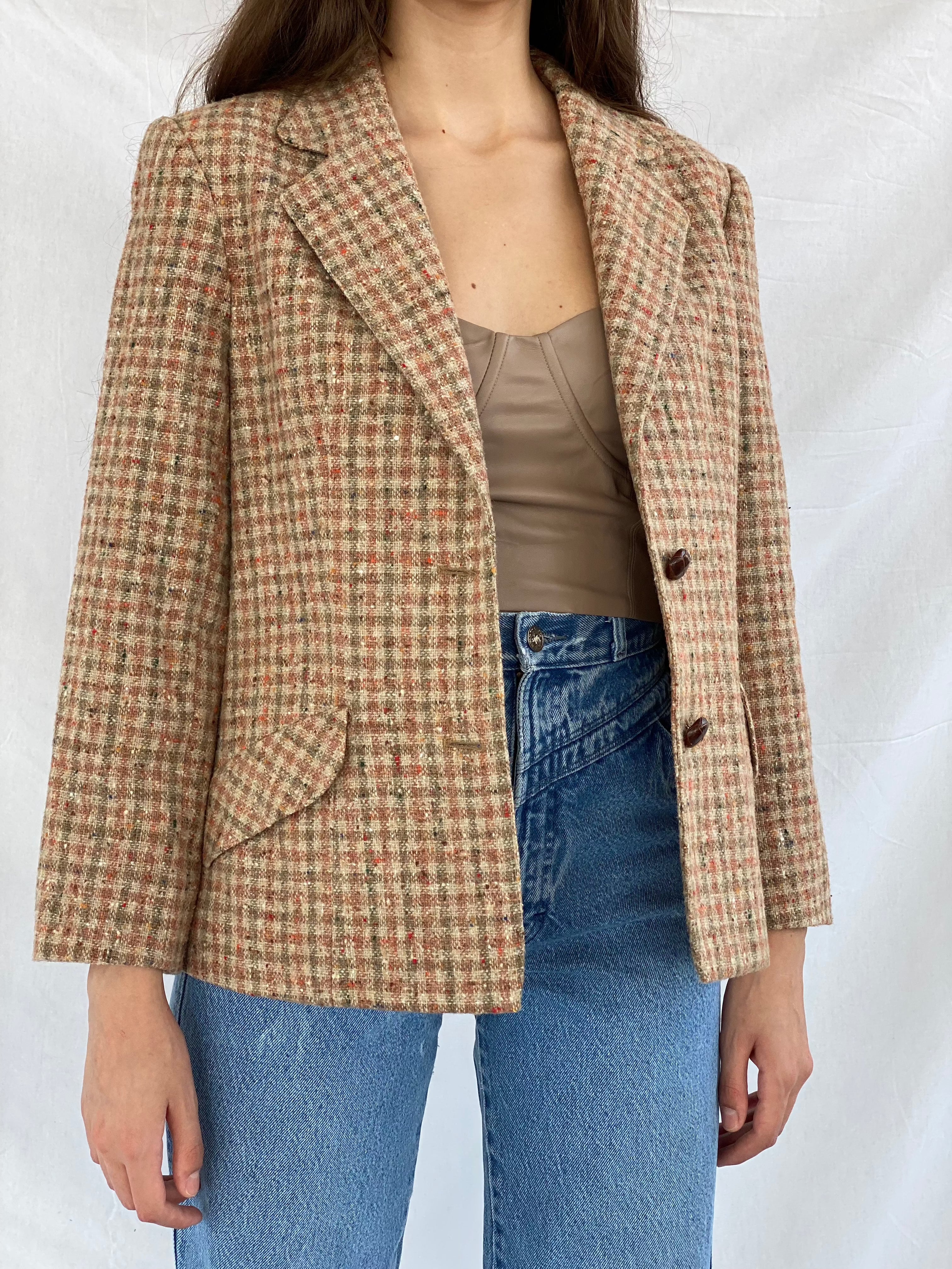 Vintage Alexon Sport Set Tweed Blazer - Balagan Vintage Blazer blazer, formal, formal wear, full sleeve blazer, tweed blazer, vintage