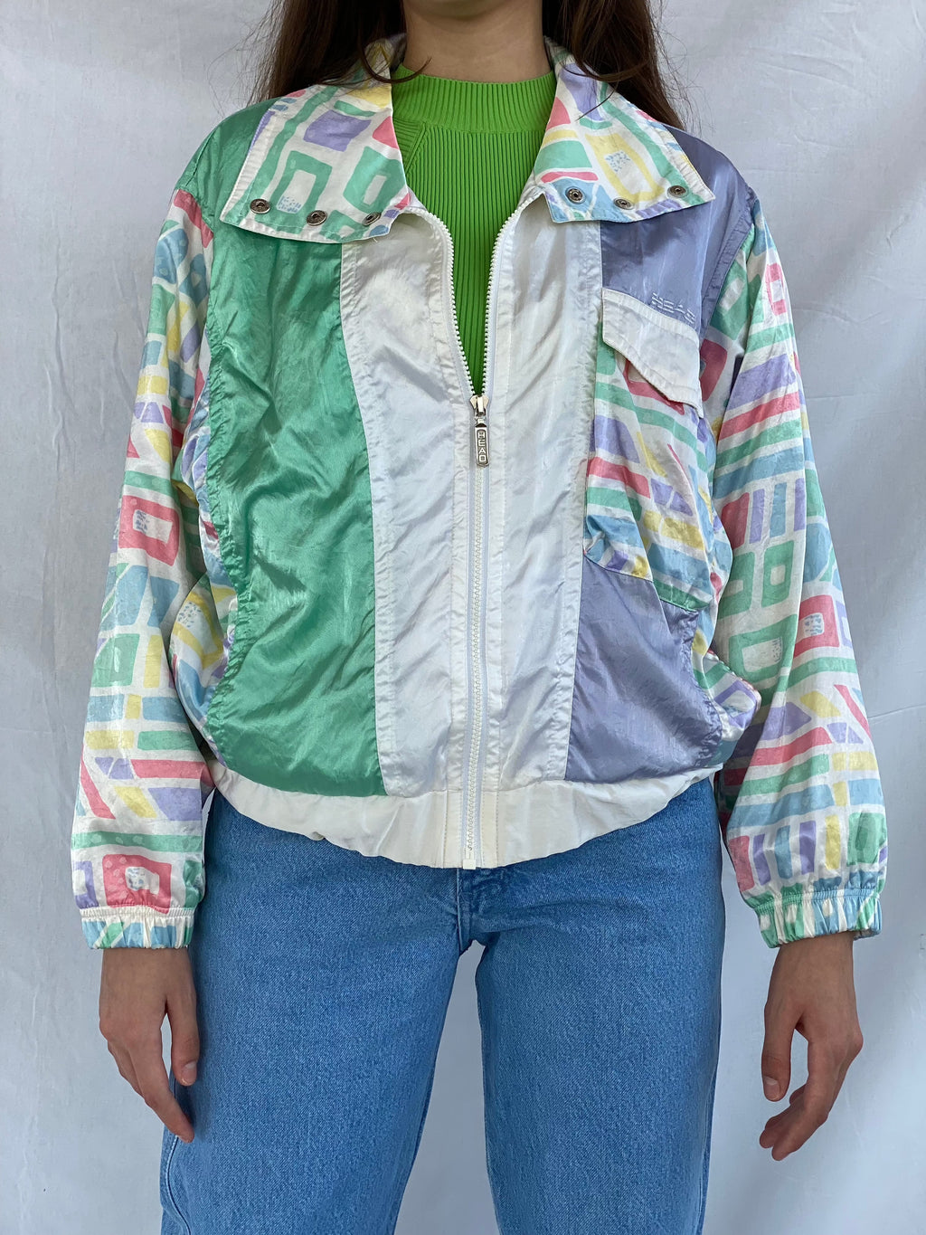 Vintage 90s Head Windbreaker Jacket - Balagan Vintage Windbreaker Jacket 90s, outerwear, techno wear, vintage, vintage windbreaker, windbreaker, windbreaker jacket, winter, women