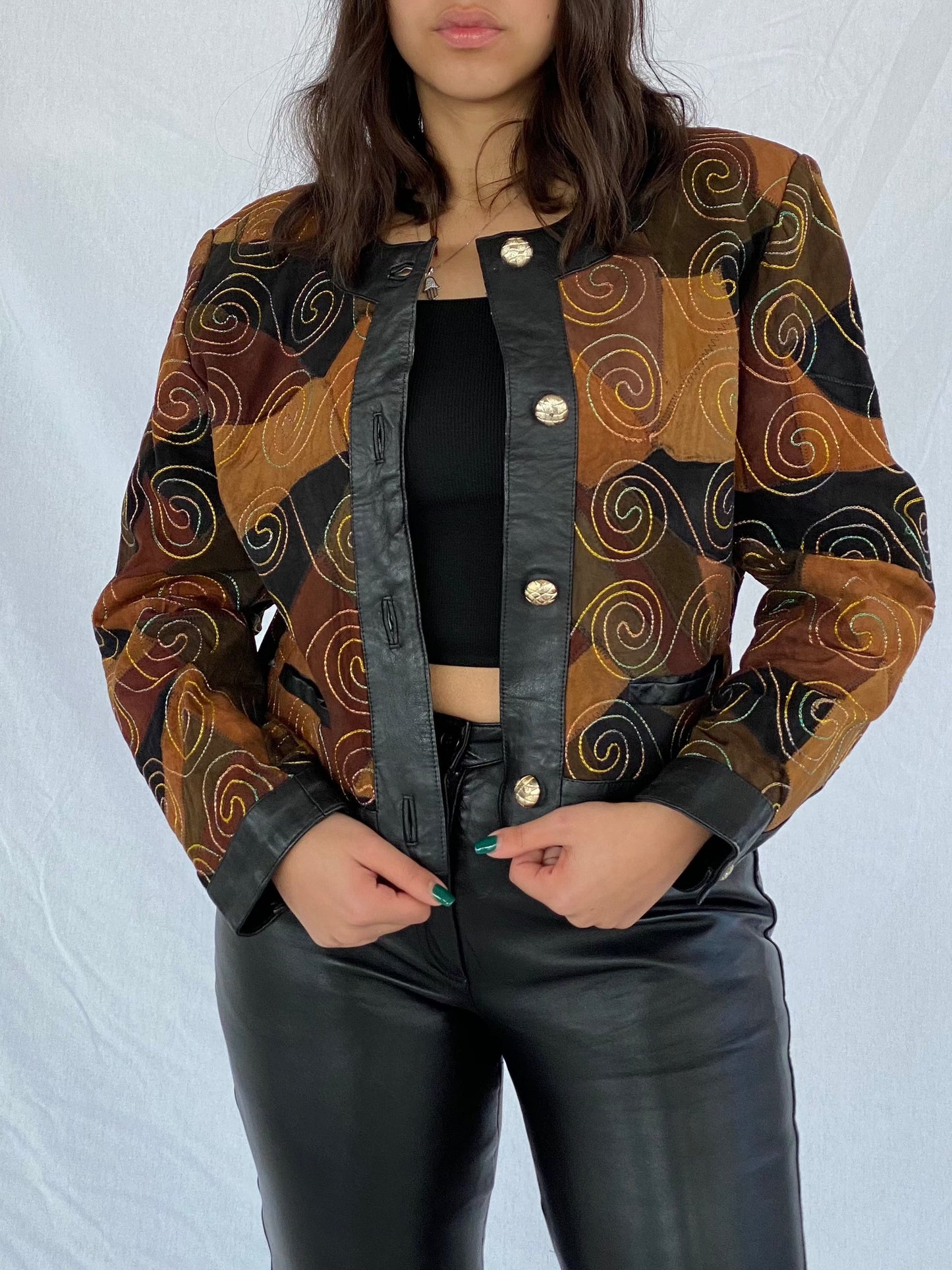 Vintage 80s GIORGIO MOBIANI Leather Jacket - Balagan Vintage Leather Jacket 80s, 90s, genuine leather, genuine leather jacket, leather, leather jacket, vintage, vintage jacket