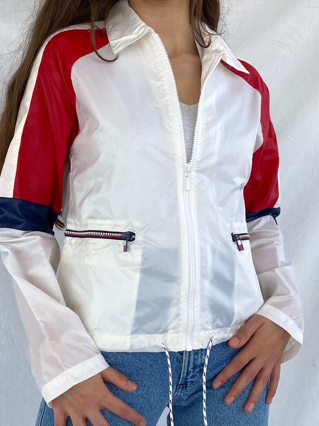 Tommy Jeans Windbreaker Jacket - Balagan Vintage Windbreaker Jacket 00s, outerwear, Tommy hilfiger, Tommy jeans, vintage, vintage windbreaker, windbreaker, windbreaker jacket, women