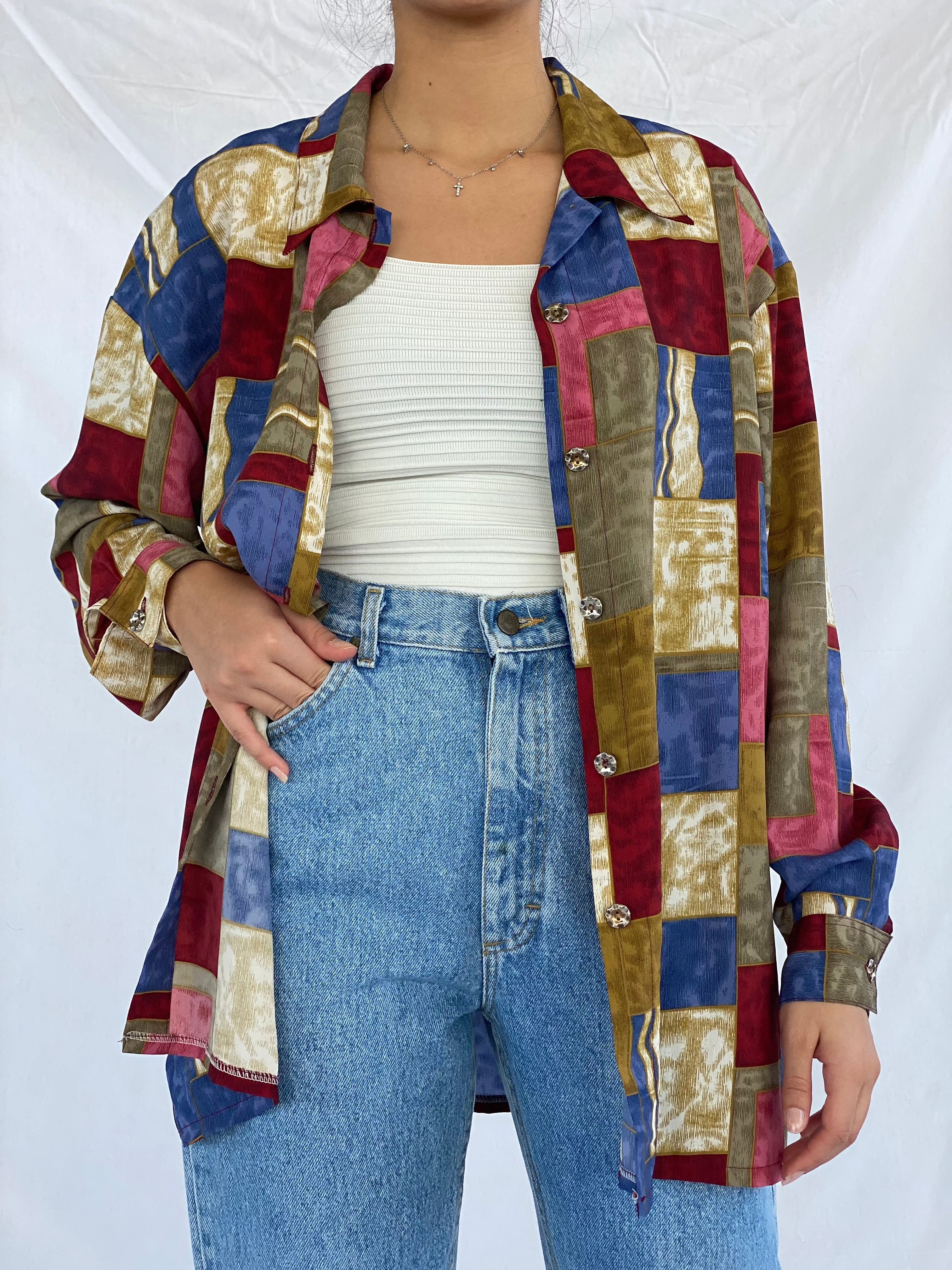 Vintage Serali Shirt - Balagan Vintage Full Sleeve Shirt 90s, full sleeve shirt, vintage, women, women shirt