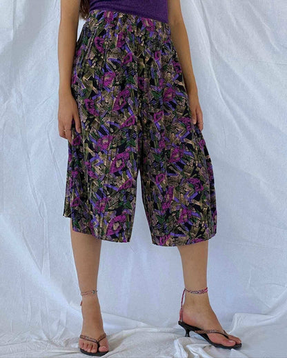 Vintage Printed Bermuda Shorts - Balagan Vintage Shorts Bermuda Shorts, printed shorts, shorts, vintage shorts