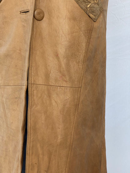 Vintage 90s JOHN WEITZ Genuine Leather Coat - Balagan Vintage Leather Coat 90s, brown leather, genuine leather, genuine leather coat, genuine leather jacket, leather coat