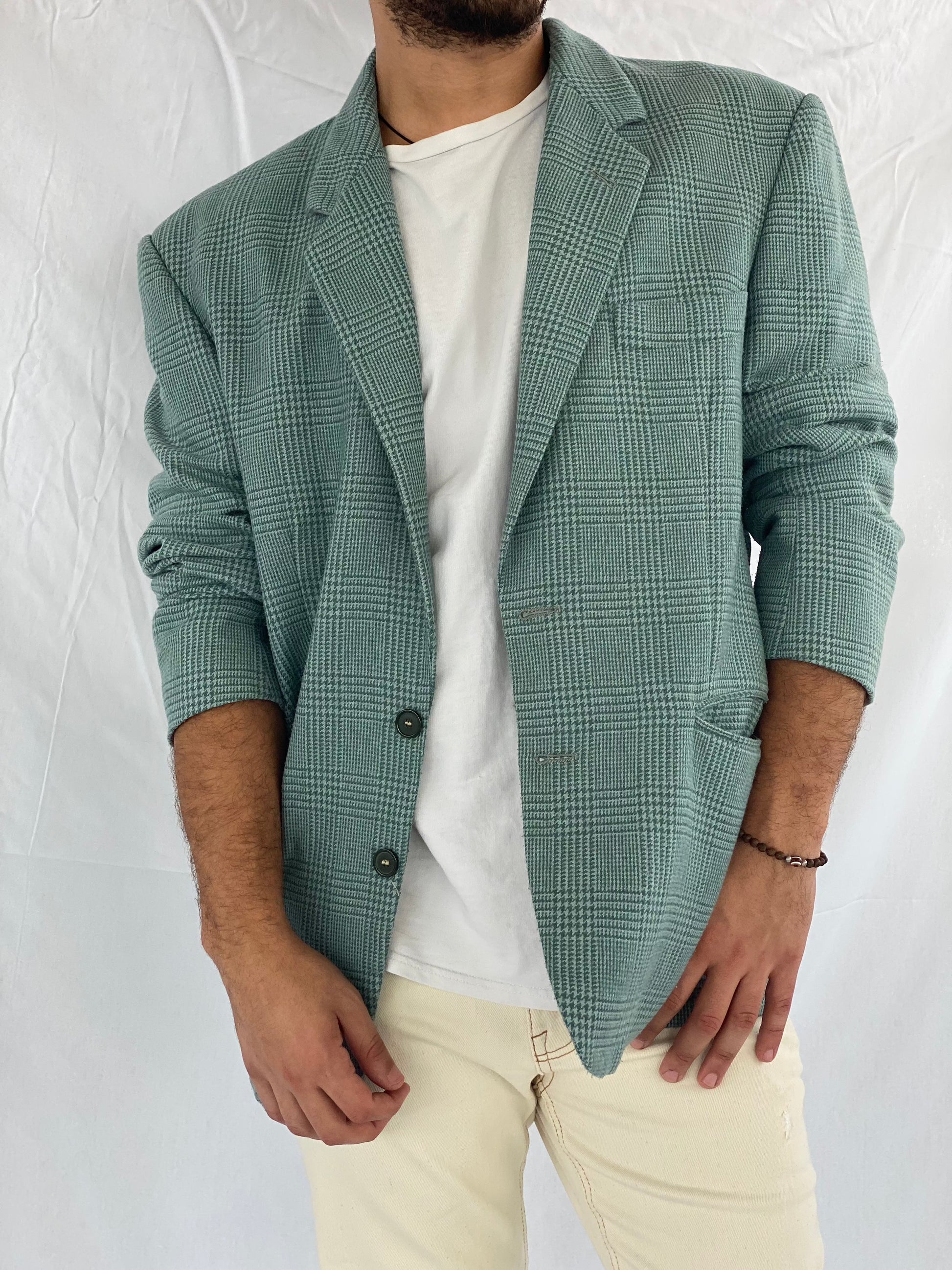 Vintage AQUARIUM Tweed Blazer - Balagan Vintage Blazer blazer, full sleeve blazer, men blazer, tweed blazer